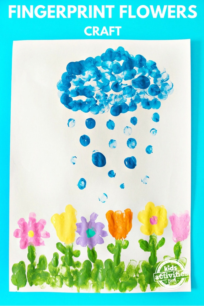 April Crafts For Toddlers
 April Showers Bring May Fingerprint Flowers Craft
