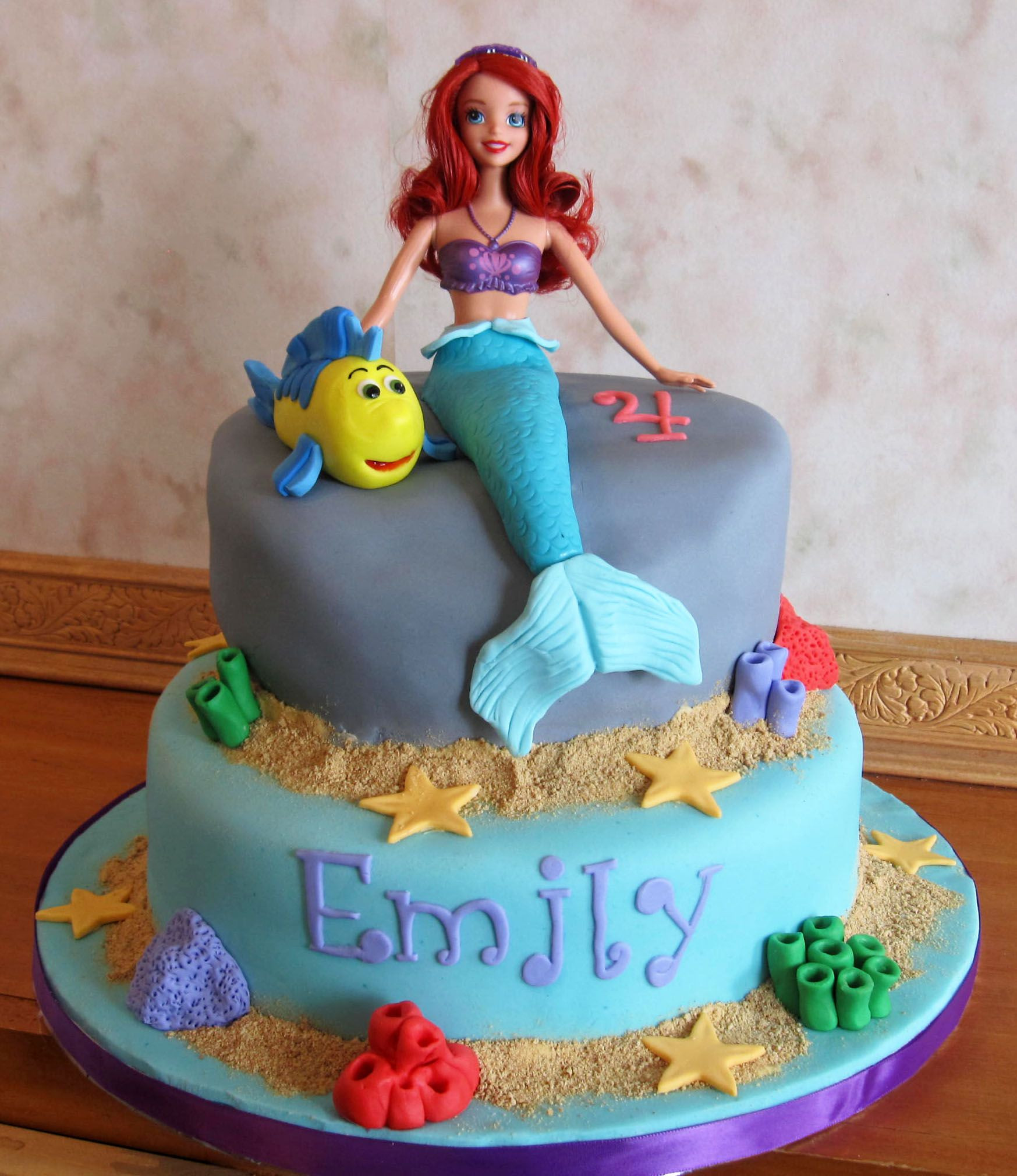 Ariel Birthday Cakes
 Ariel 4th Birthday Cake with Flounder