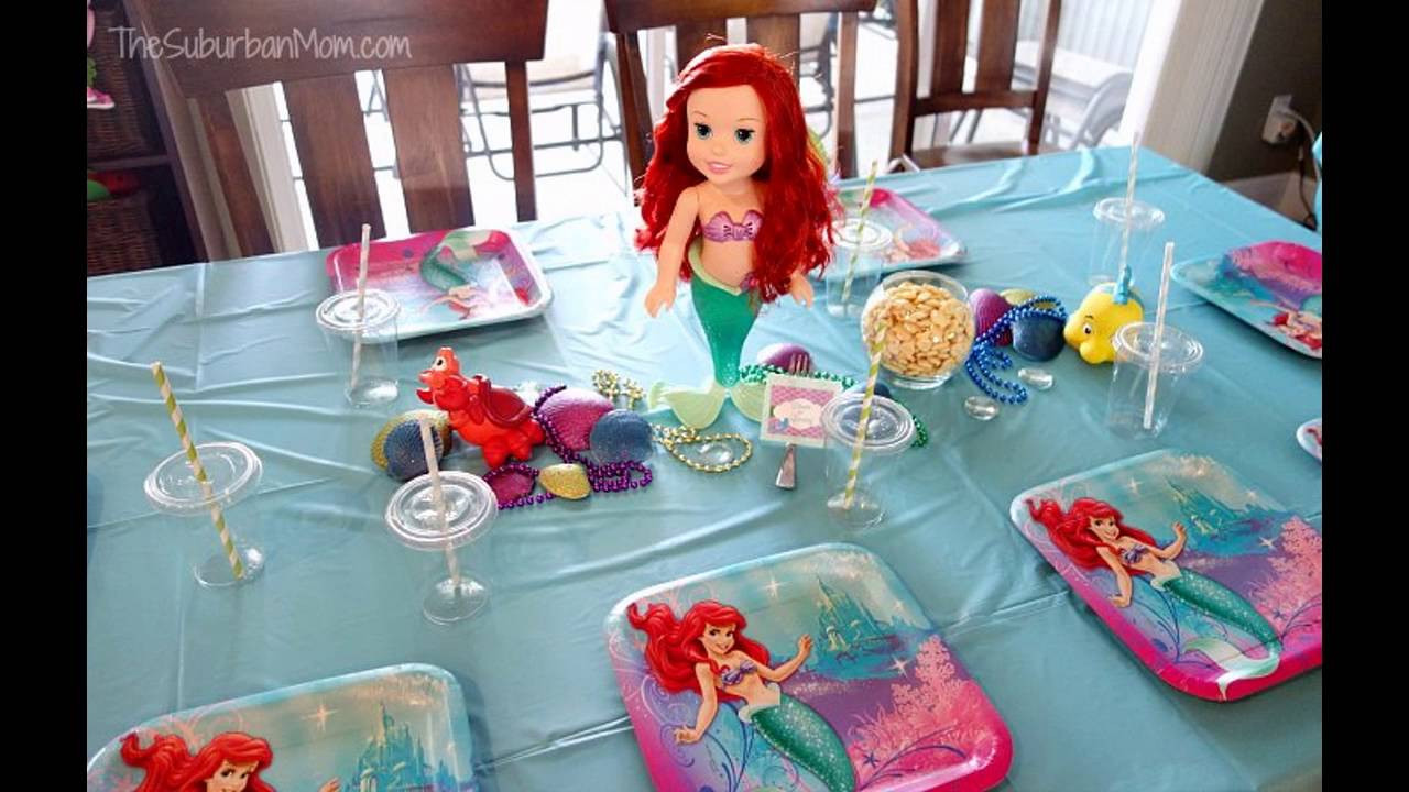 Ariel Birthday Party Ideas
 Ariel birthday party themed decorating ideas