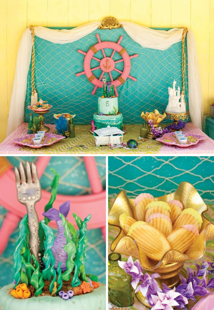 Ariel Mermaid Party Ideas
 Crafty & Creative Little Mermaid Birthday Pool Party