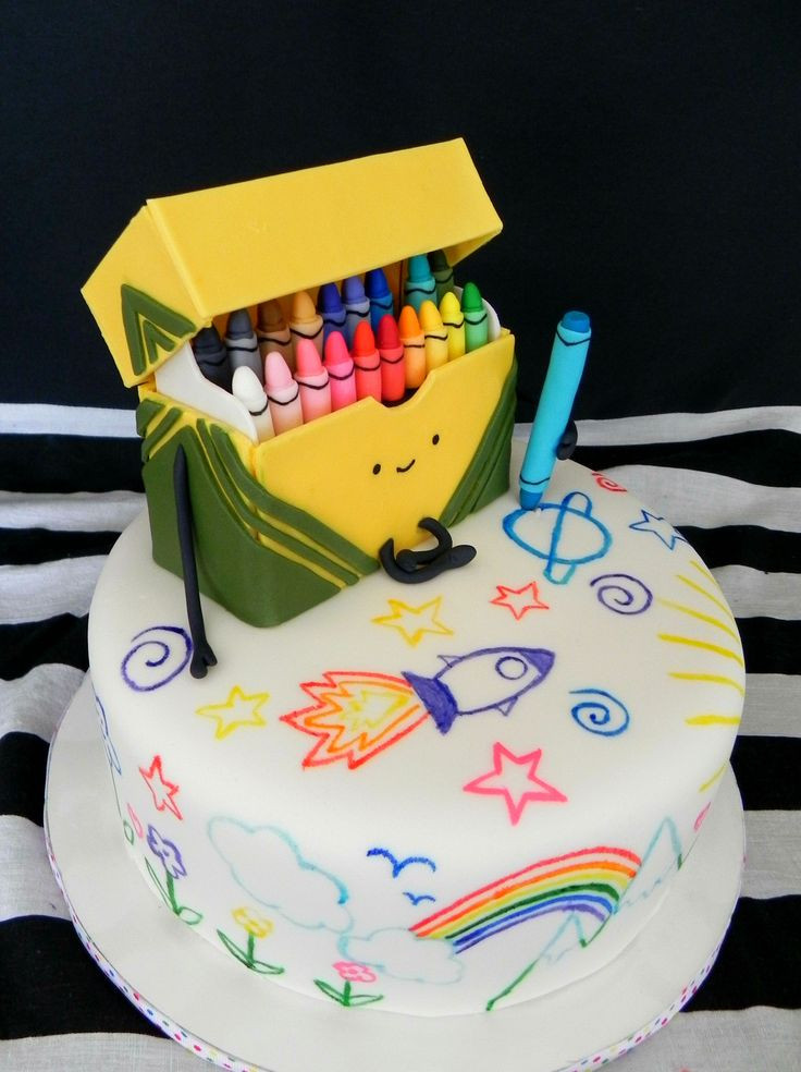 Art Birthday Cake
 109 best Cakes Art Paint images on Pinterest