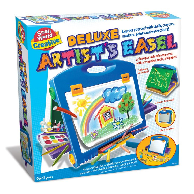 Art Kit For Toddlers
 Deluxe Kids Artist Easel with Art Supplies Set