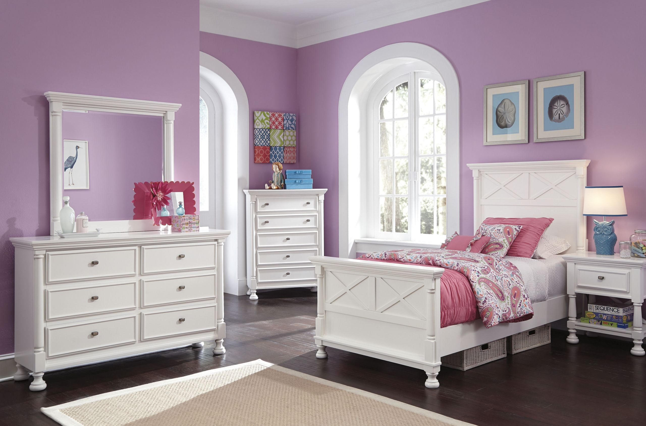 Ashley Kids Bedroom Set
 Ashley Furniture Kaslyn White 2pc Kids Bedroom Set with