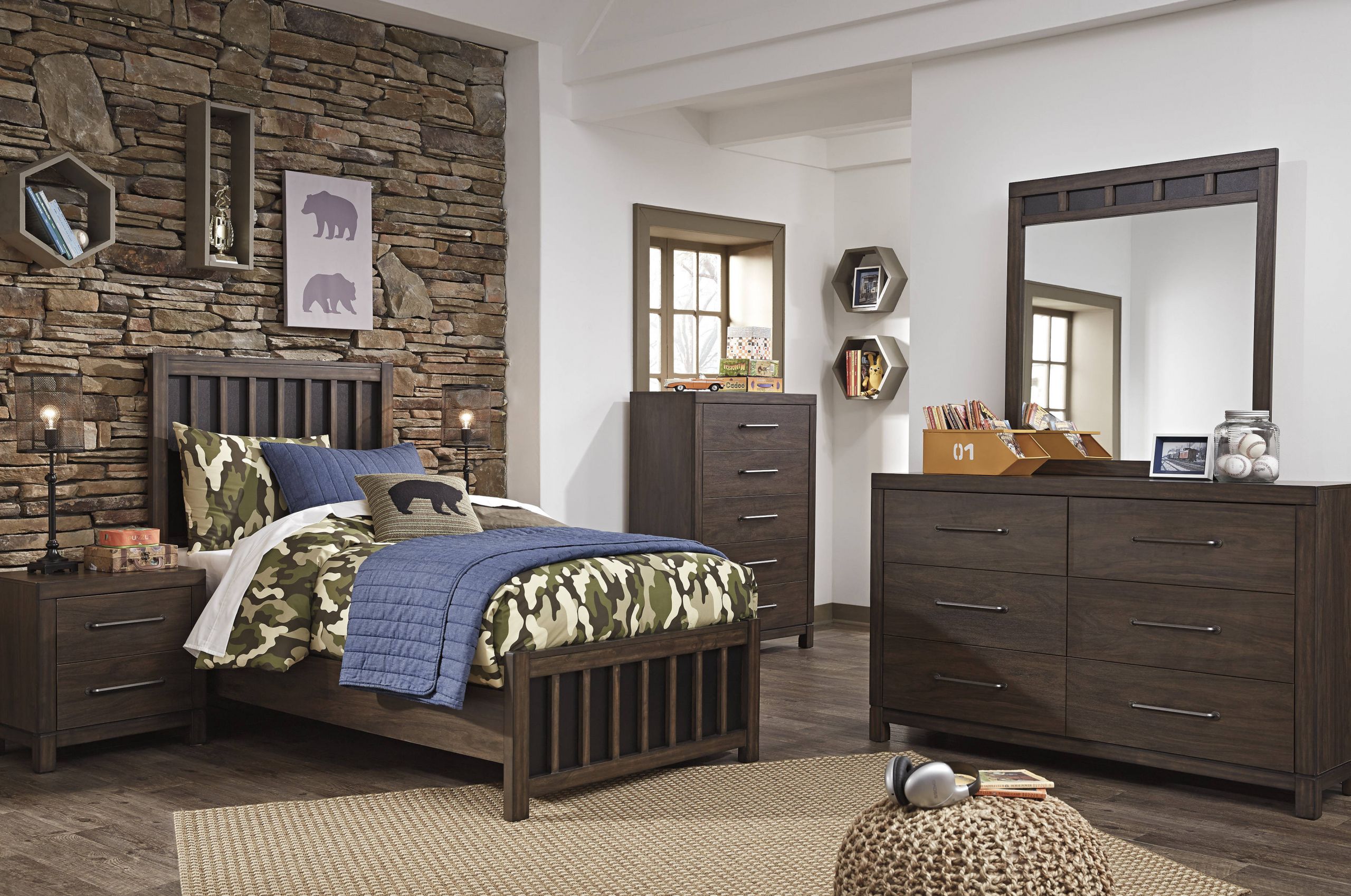 Ashley Kids Bedroom Set
 Ashley Furniture Brissley Brown 2pc Kids Bedroom Set With