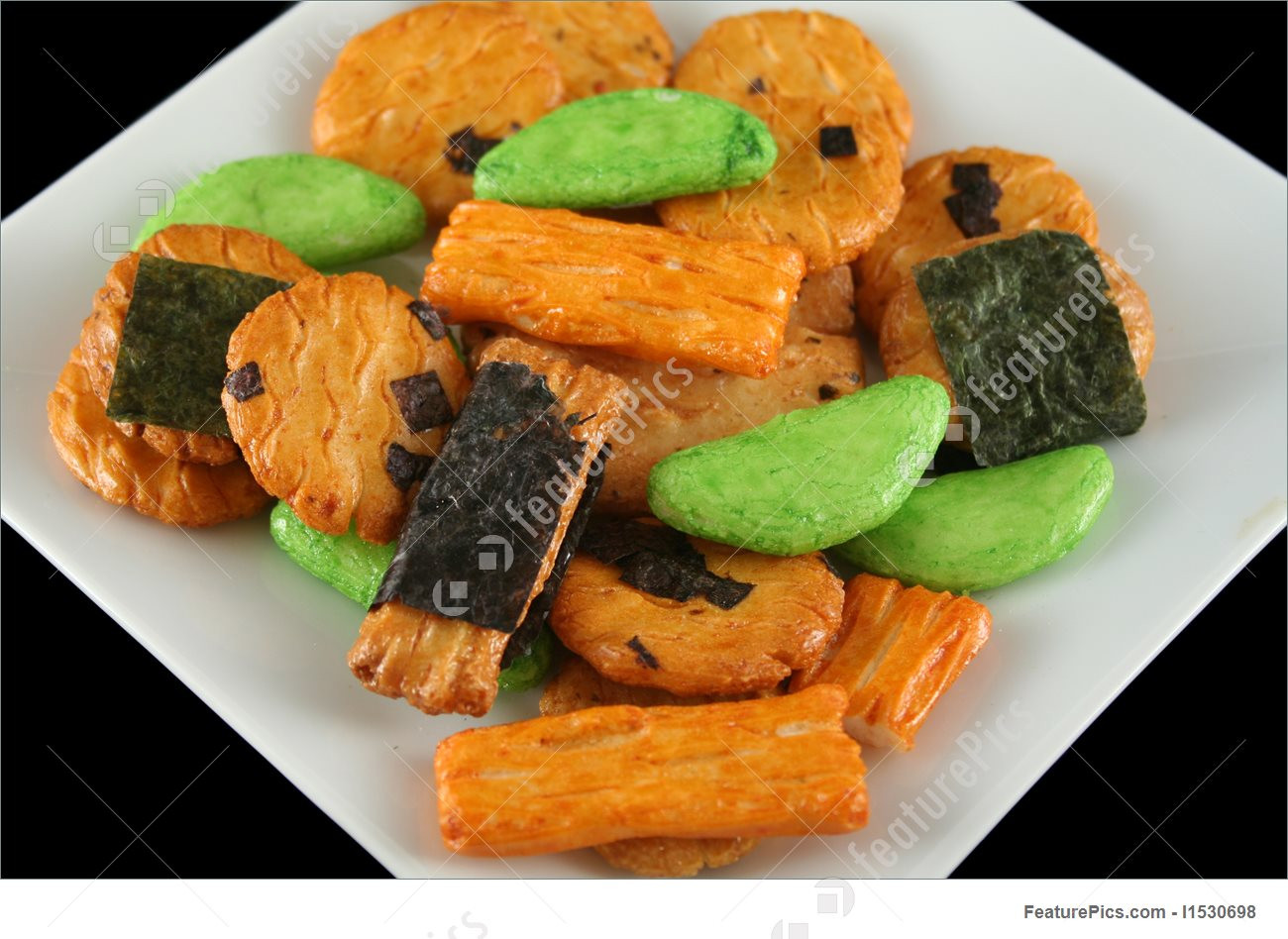 Asian Rice Crackers
 Snacks And Appetizers Asian Rice Crackers Stock Picture