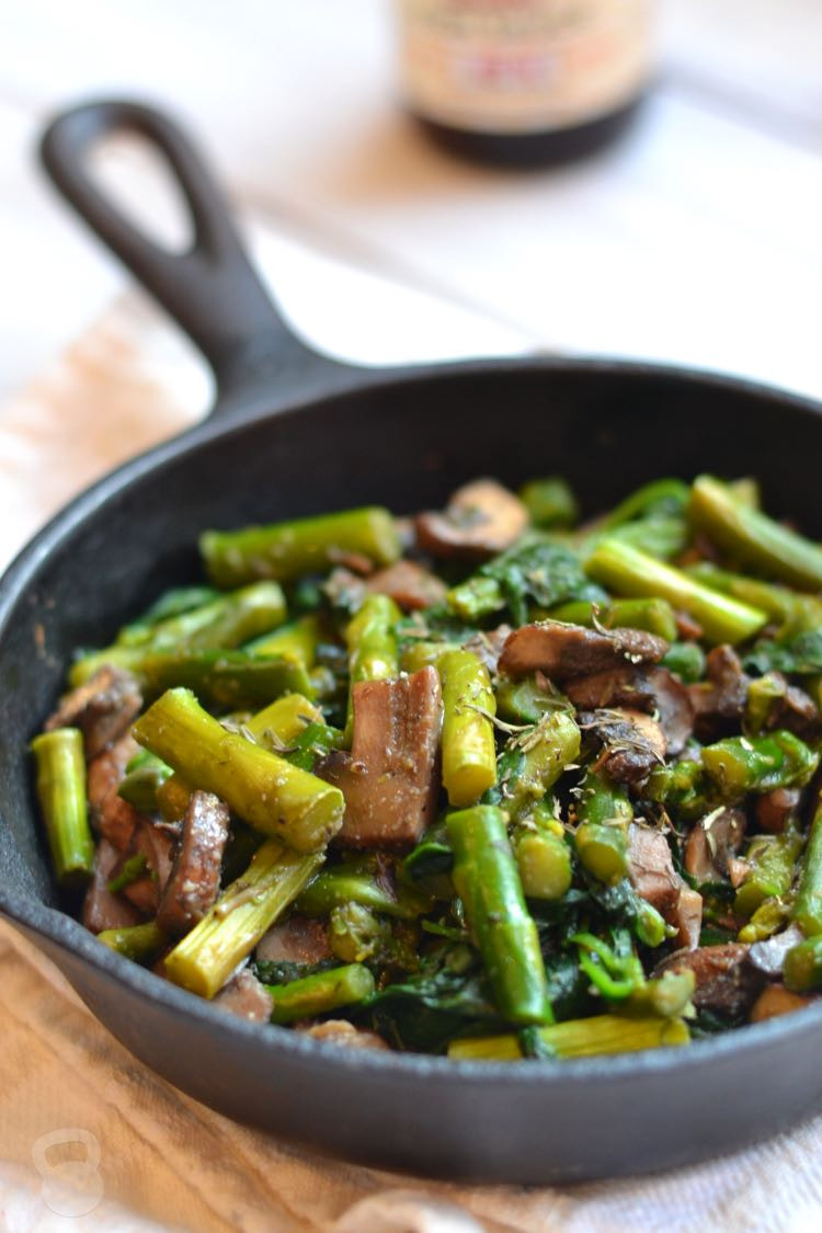 Asparagus Side Dishes
 Savory Asparagus and Spinach Sauté Coconuts & Kettlebells