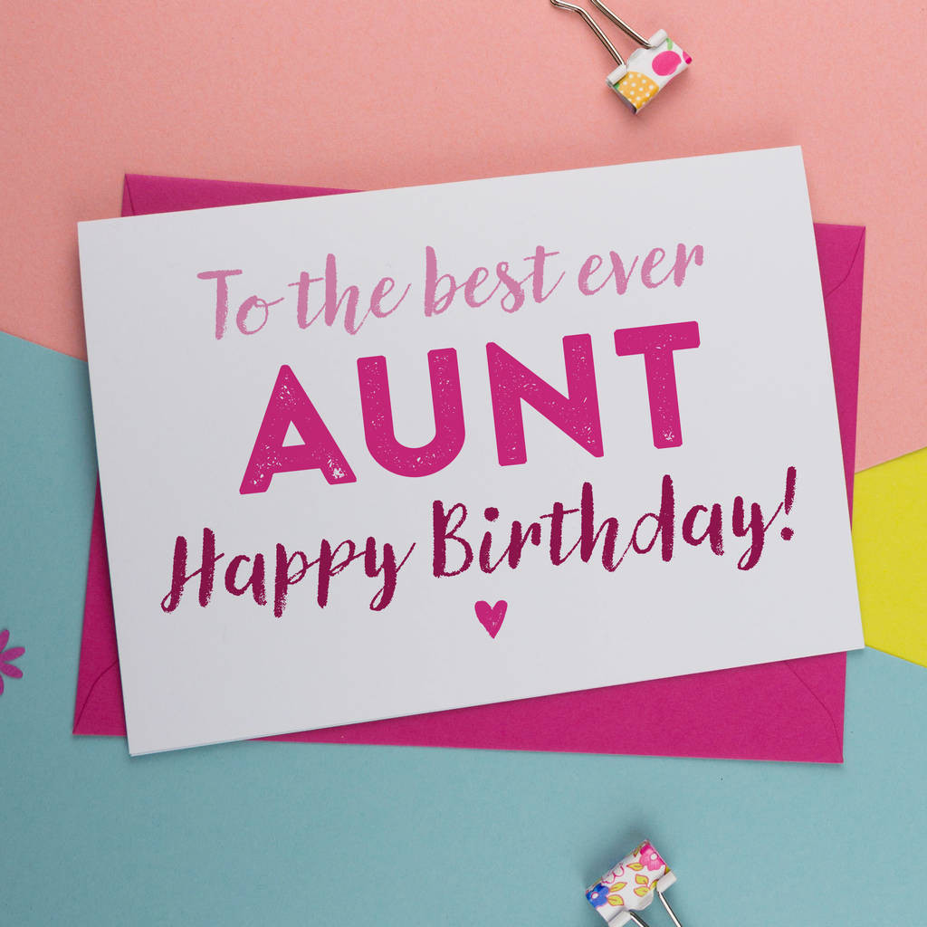Aunt Birthday Cards
 Best Ever Aunt Auntie Aunty Birthday Card By A Is For