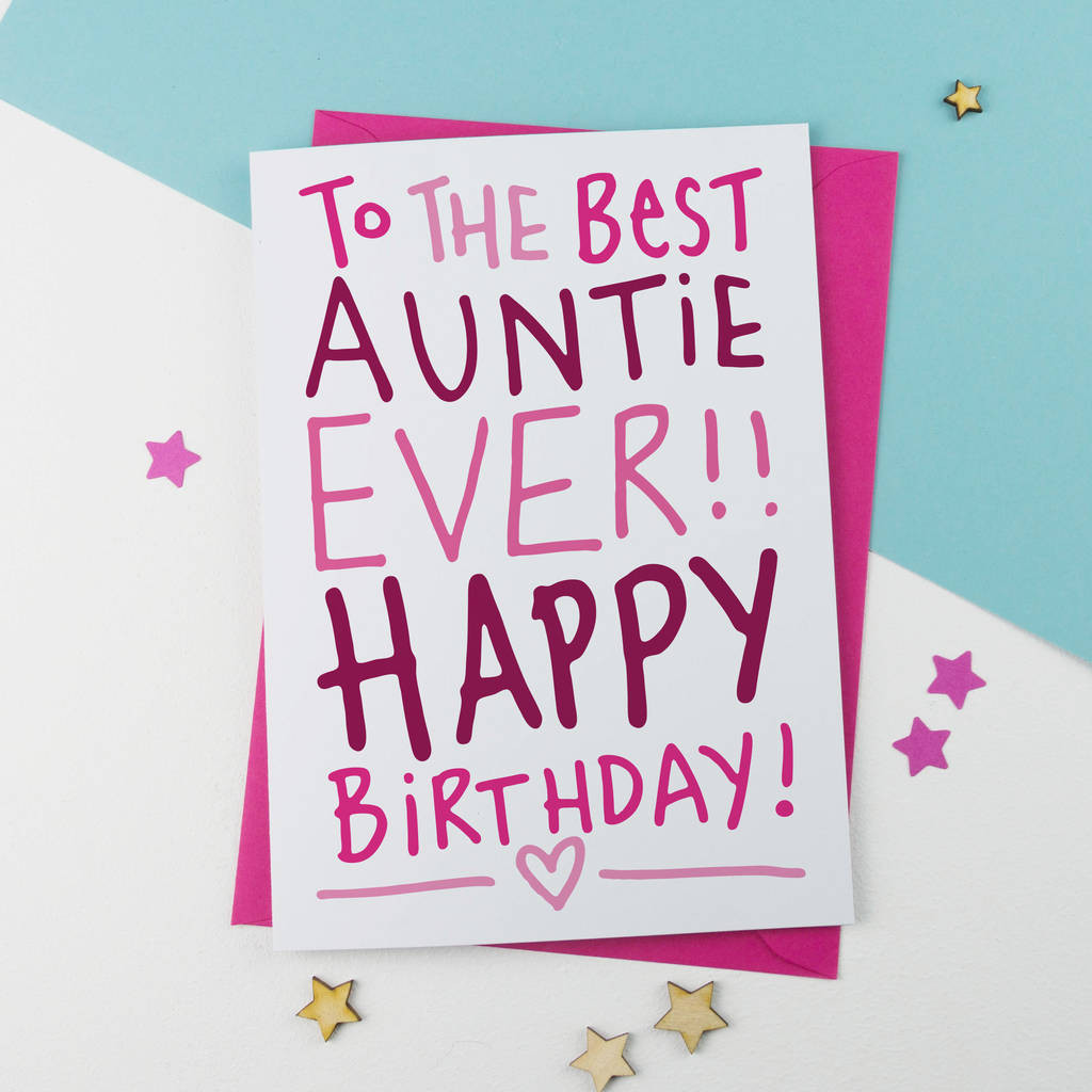 Aunt Birthday Cards
 Best Ever Auntie Aunt Aunty Birthday Card By A Is For