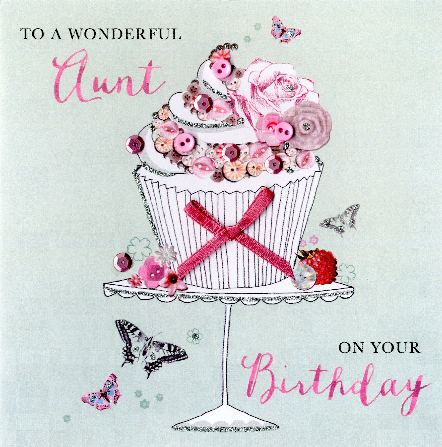 Aunt Birthday Cards
 Wonderful Aunt Birthday Buttoned Up Greeting Card