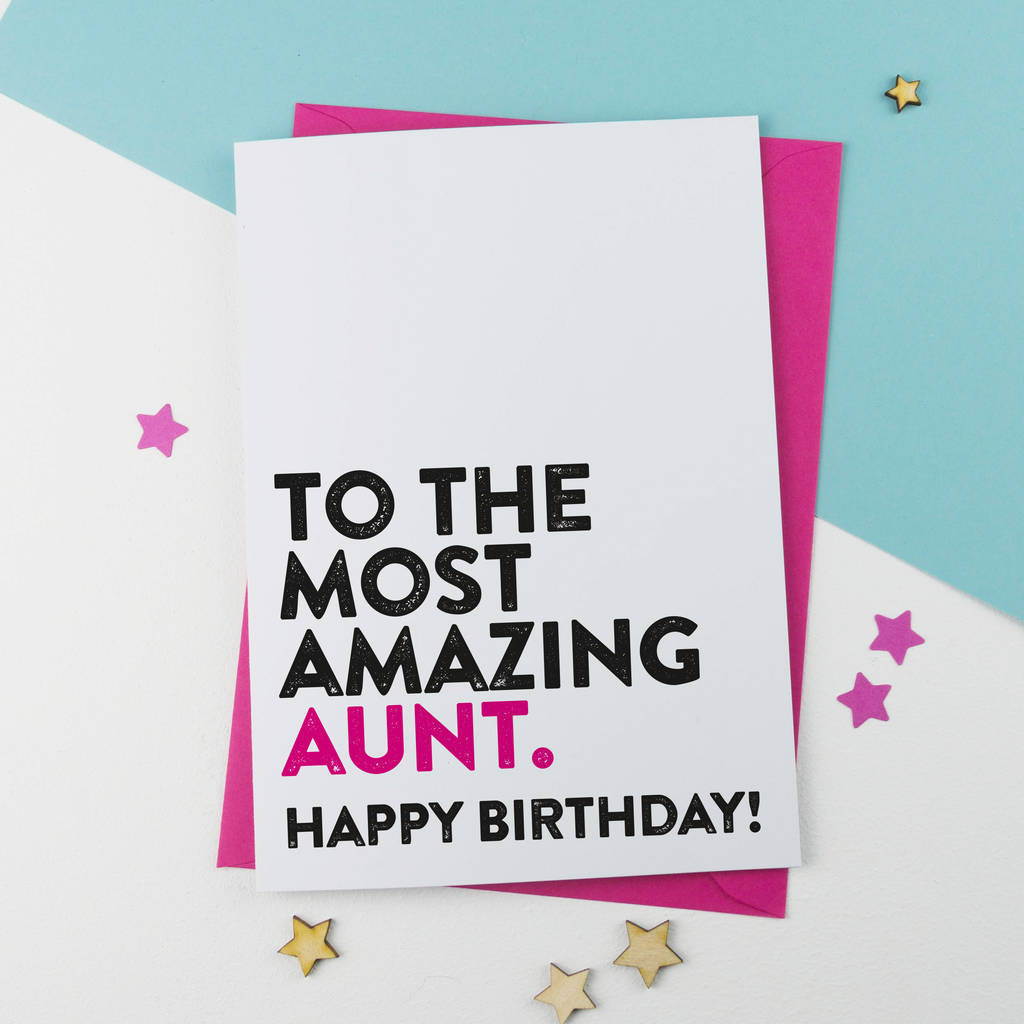 Aunt Birthday Cards
 Amazing Auntie Aunt Aunty Birthday Card By A Is For