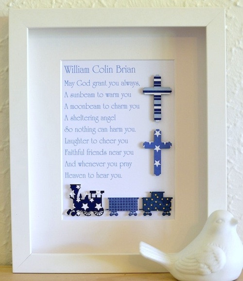 Baby Baptism Gift Ideas Boy
 Classic Baby Boys Unique Christening Baptism Poem Gifts