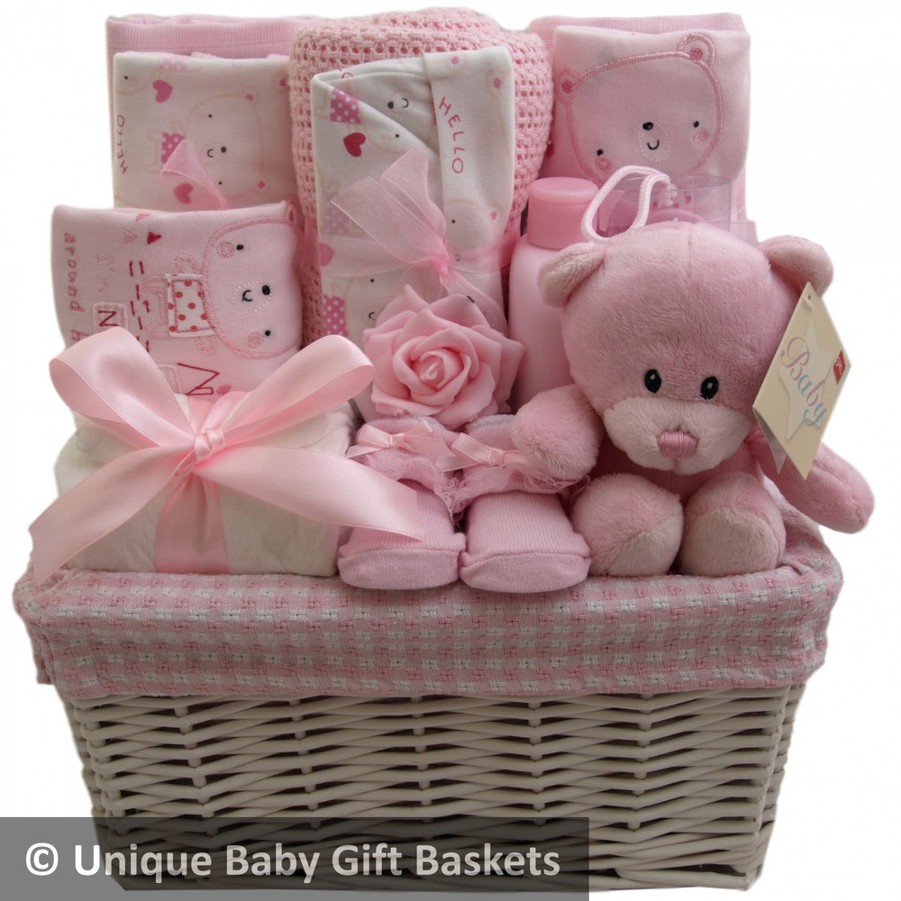 Baby Basket Gift Sets
 Hospital new born essentials with layette set girl baby