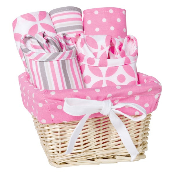 Baby Basket Gift Sets
 Shop Trend Lab Lily 7 piece Feeding Basket Gift Set