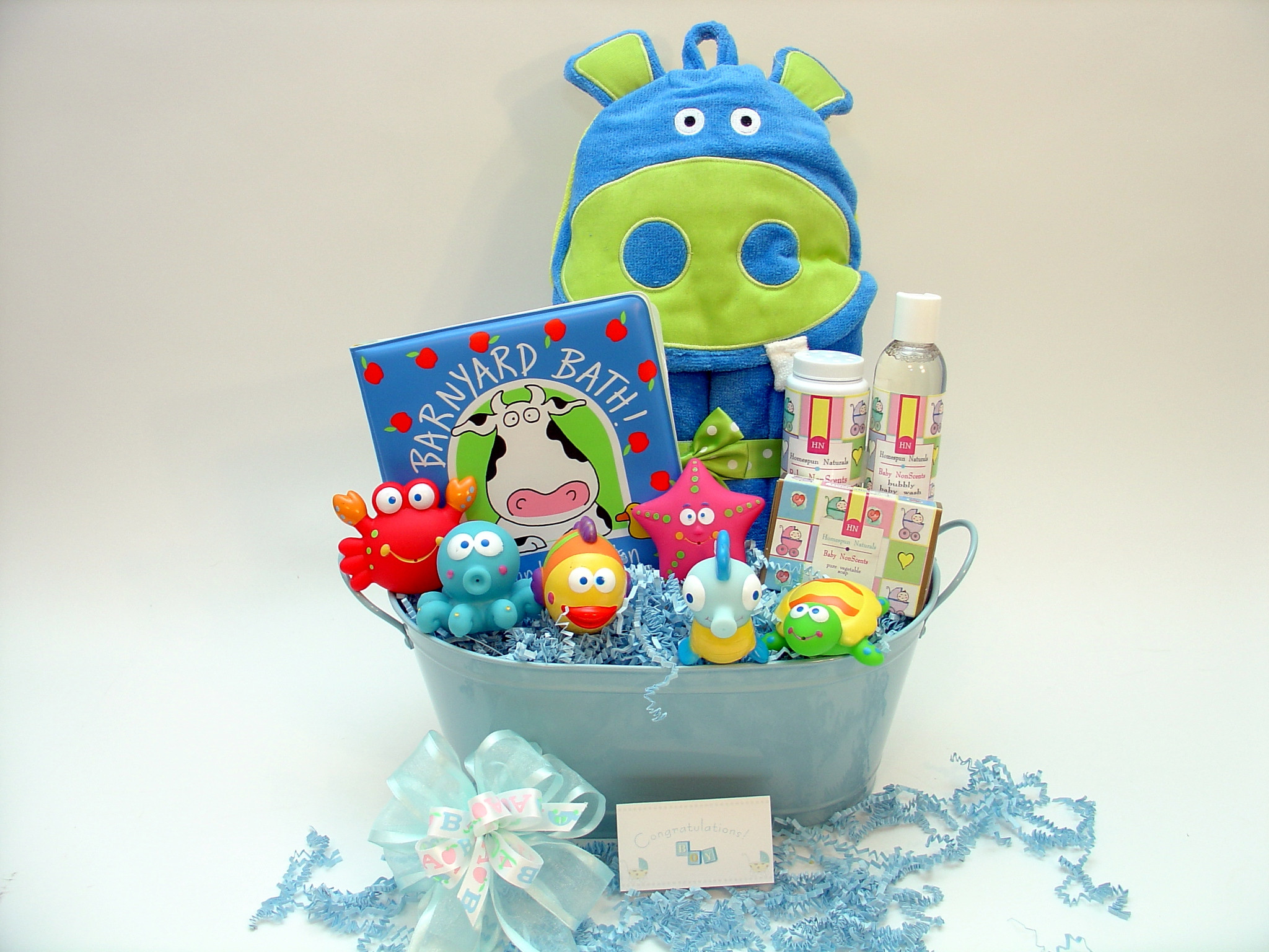 Baby Bath Gift
 Thoughtful Presence Promotes Natural Spa Gift Baskets for
