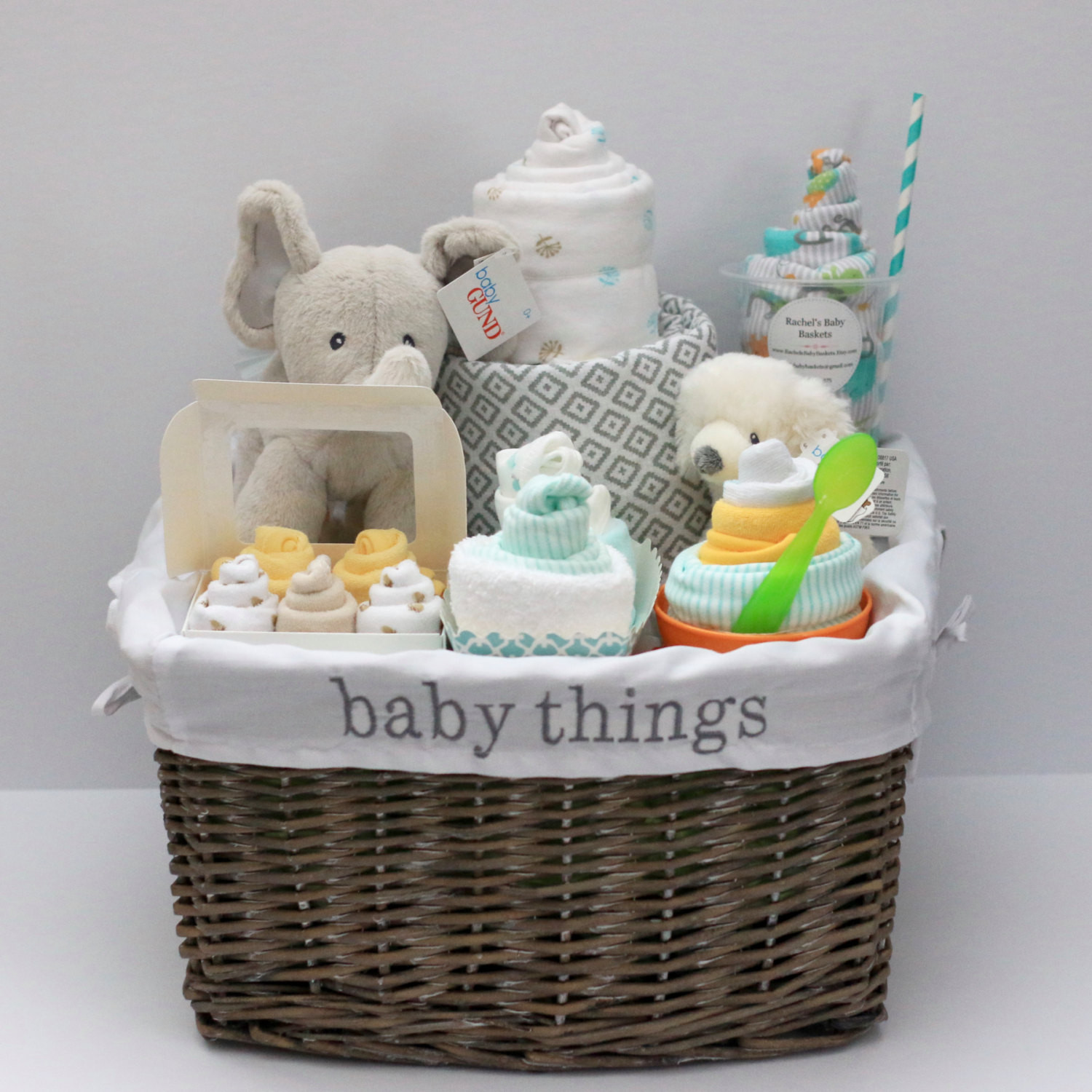 Baby Bath Gift
 Gender Neutral Baby Gift Basket Baby Shower Gift Unique Baby