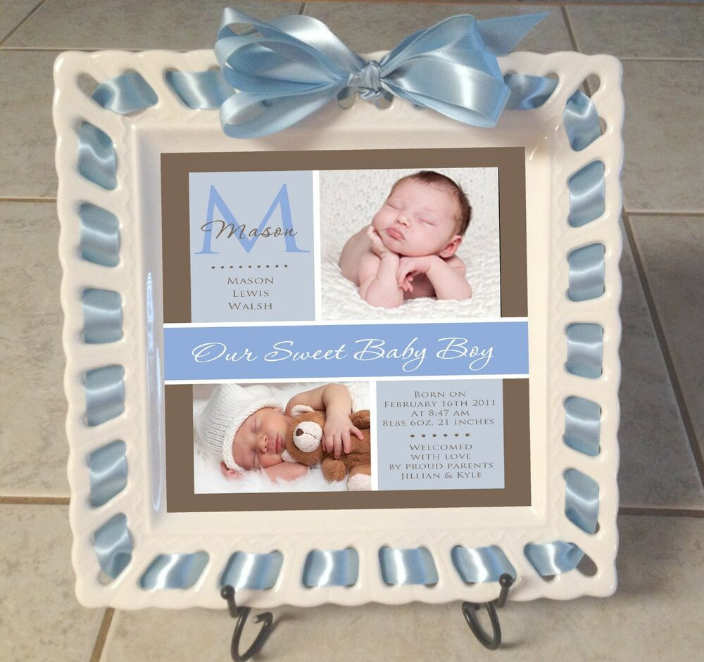 Baby Birth Gifts
 Personalized Baby Newborn Birth Plate Birth Announcement