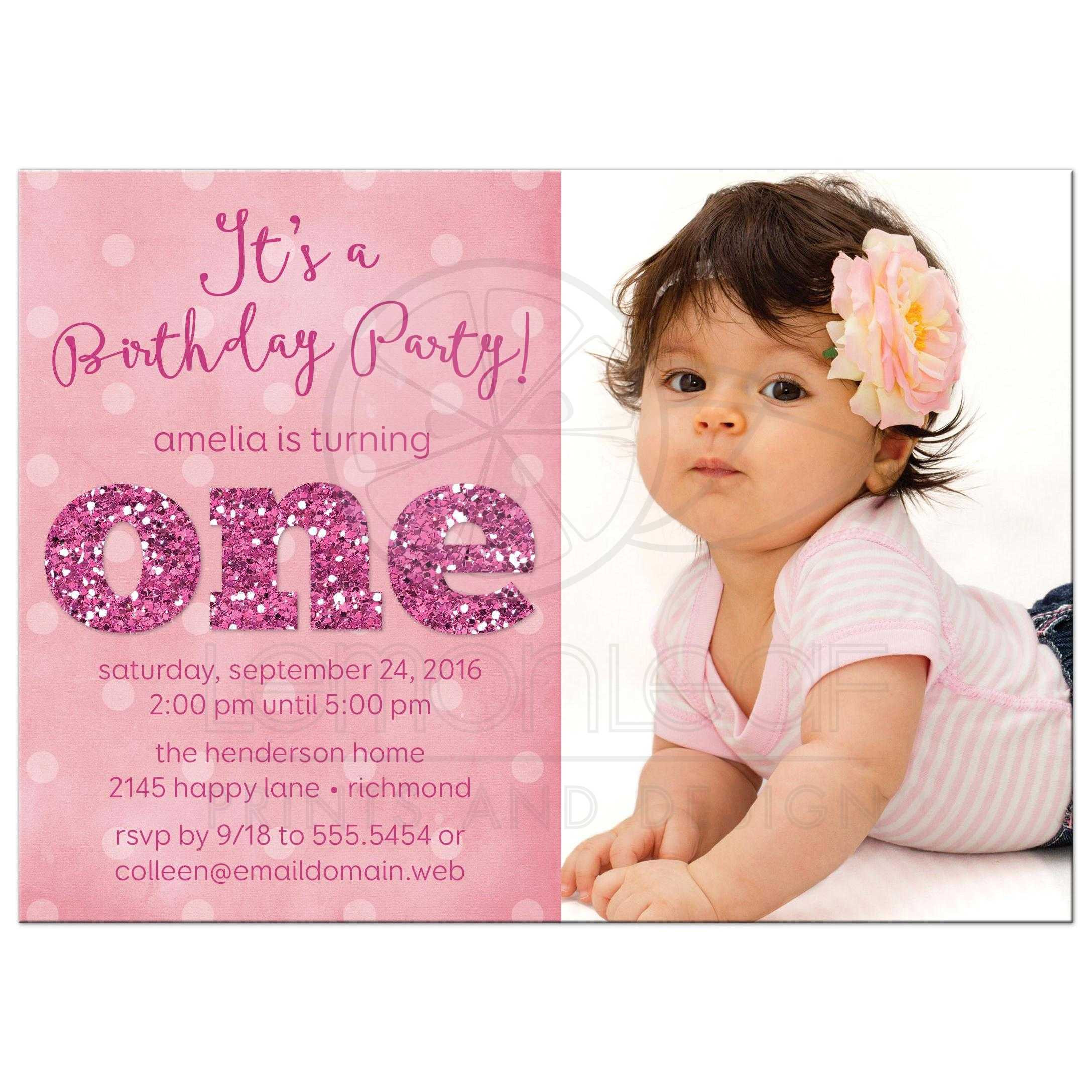 Baby Birthday Party Invitations
 Ist Birthday Party Invitations Sparkle e