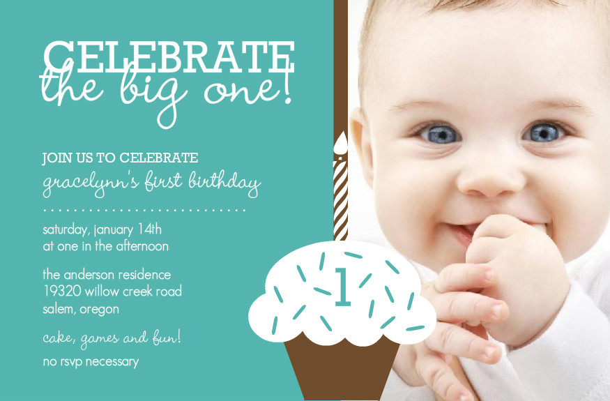 Baby Birthday Party Invitations
 Baby Boy 1st Birthday Invitations