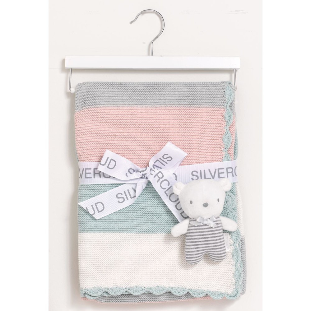 Baby Blanket Gift Sets
 Silver Cloud Made With Love Blanket & Baby Bear Gift Set