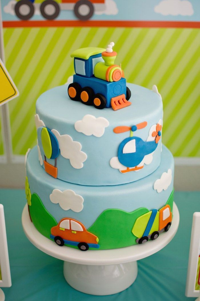 Baby Boy Birthday Cakes
 Transportation Themed Birthday Party
