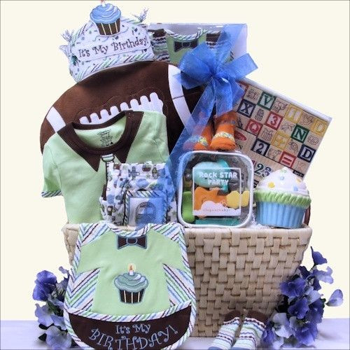 Baby Boy First Birthday Gift
 Baby s 1st Birthday Gift Basket Boy