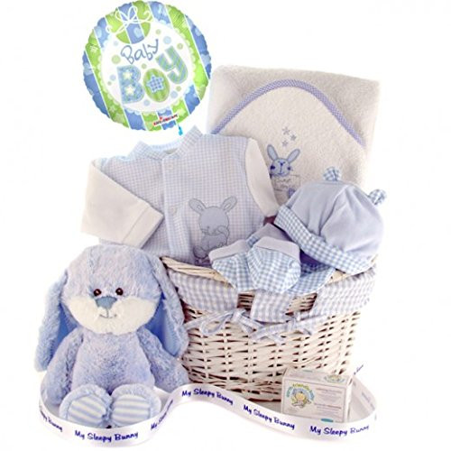 Baby Boy Gift Baskets Delivery
 beanbone New Baby Boy Gift Hamper My Sleep Bunny Baby