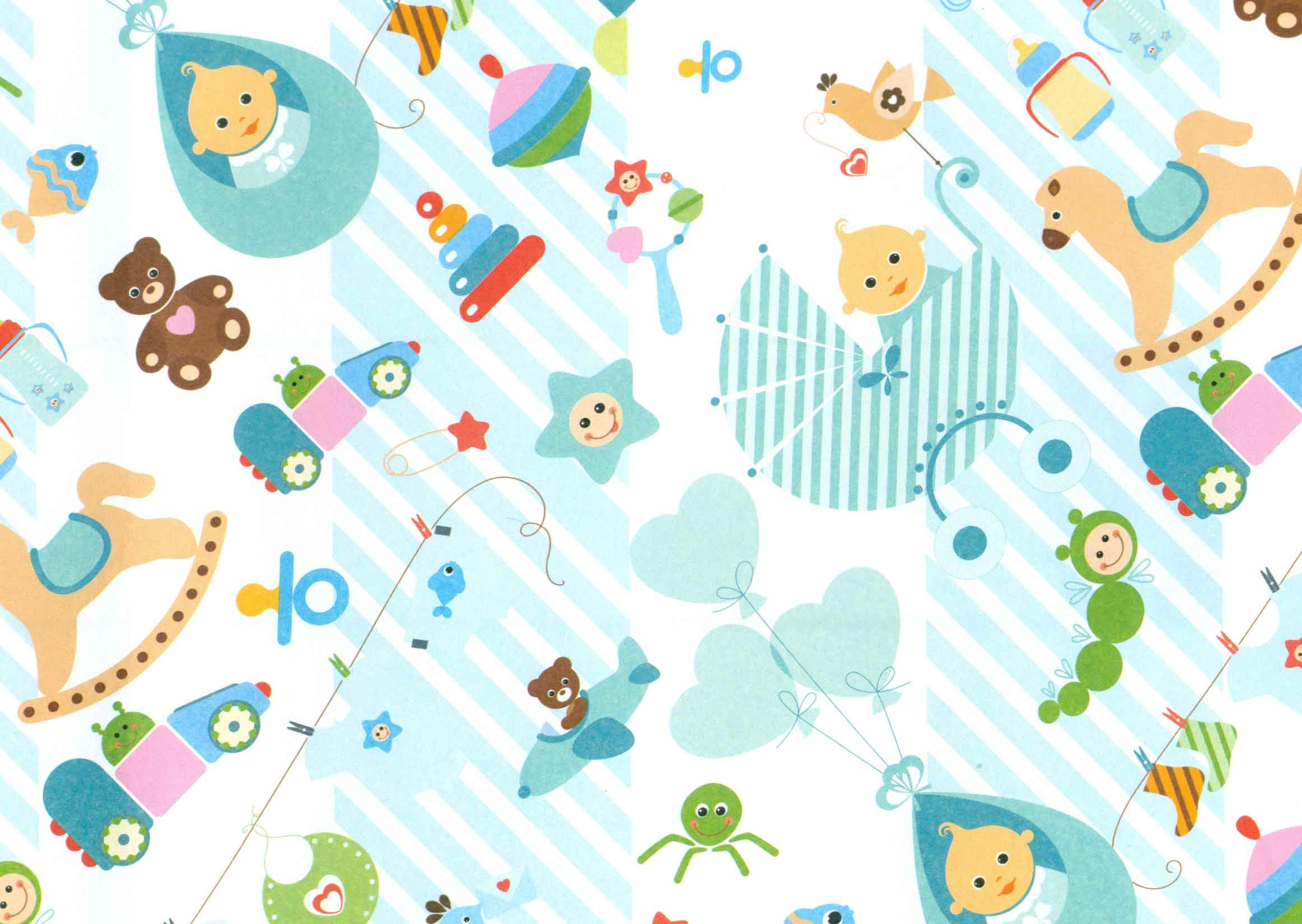 Baby Boy Gift Wrapping
 M016 • The Gift Wrap Store • Baby Boy Gift Wrapping Paper