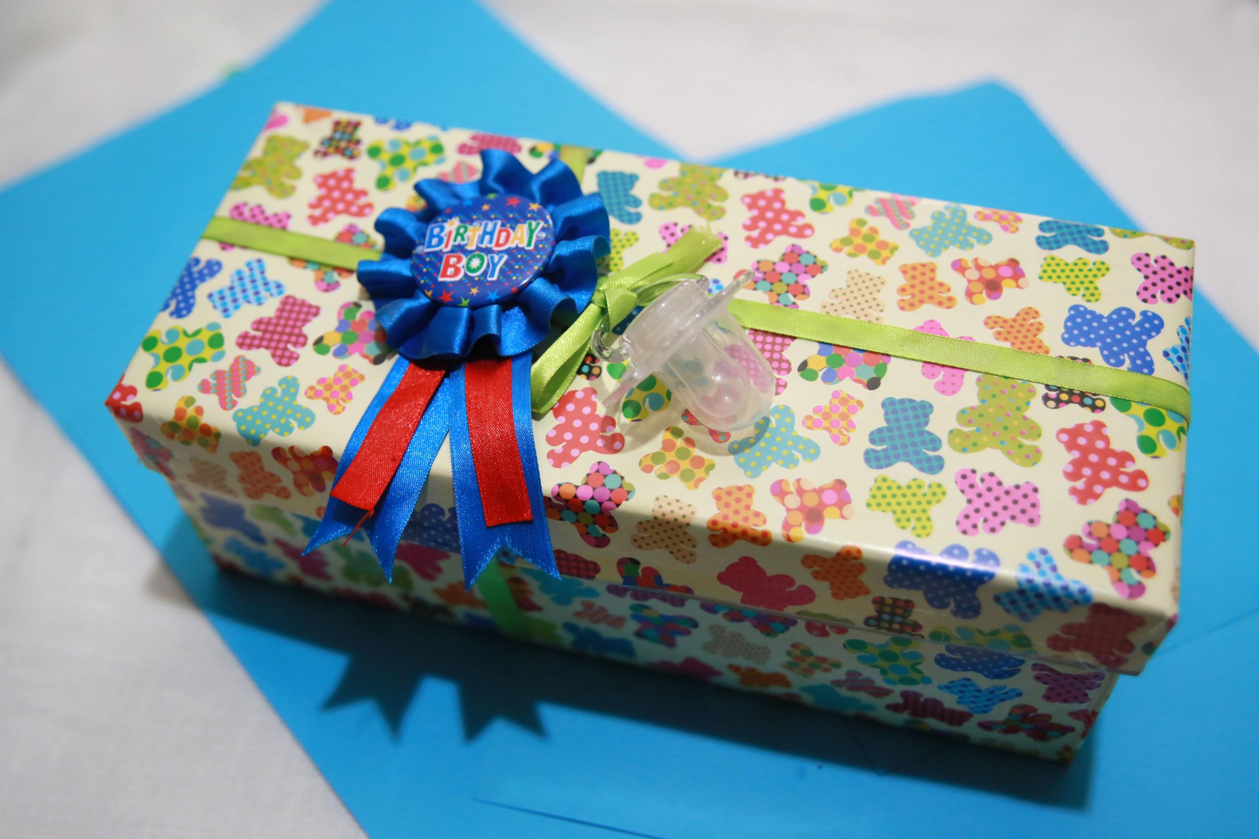 Baby Boy Gift Wrapping
 How to Wrap Gifts for a Baby Boy 9 Steps with