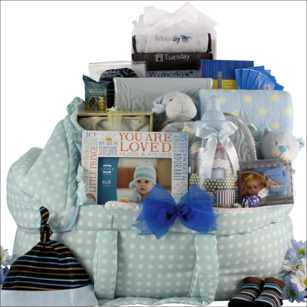 Baby Boy Gifts Newborn
 Best Wishes Baby Boy Lux Baby Gift Basket