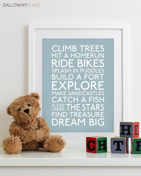 Baby Boy Room Wall Decor
 Baby boy nursery decor boy wall art baby boys room boys