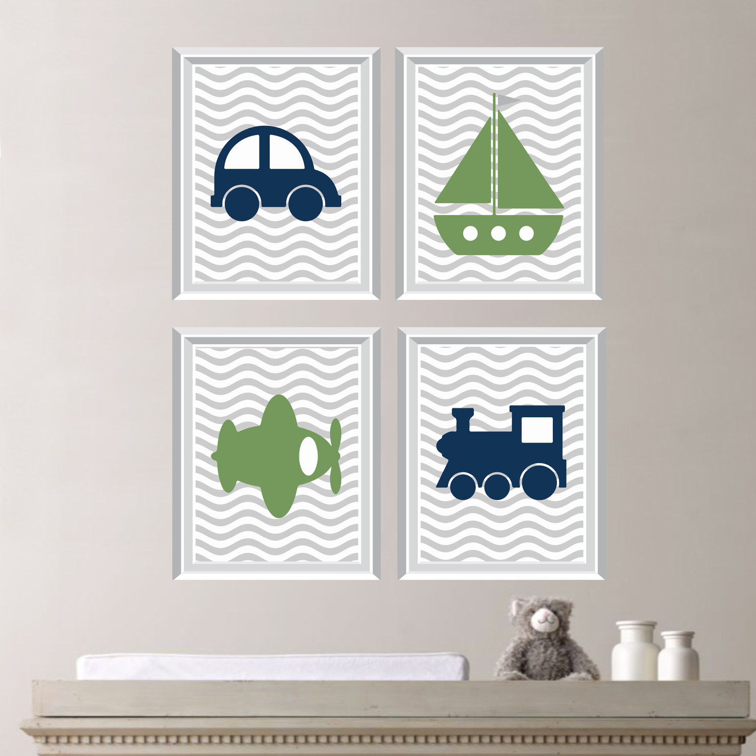 Baby Boy Room Wall Decor
 Baby Boy Nursery Art Transportation Wall Art