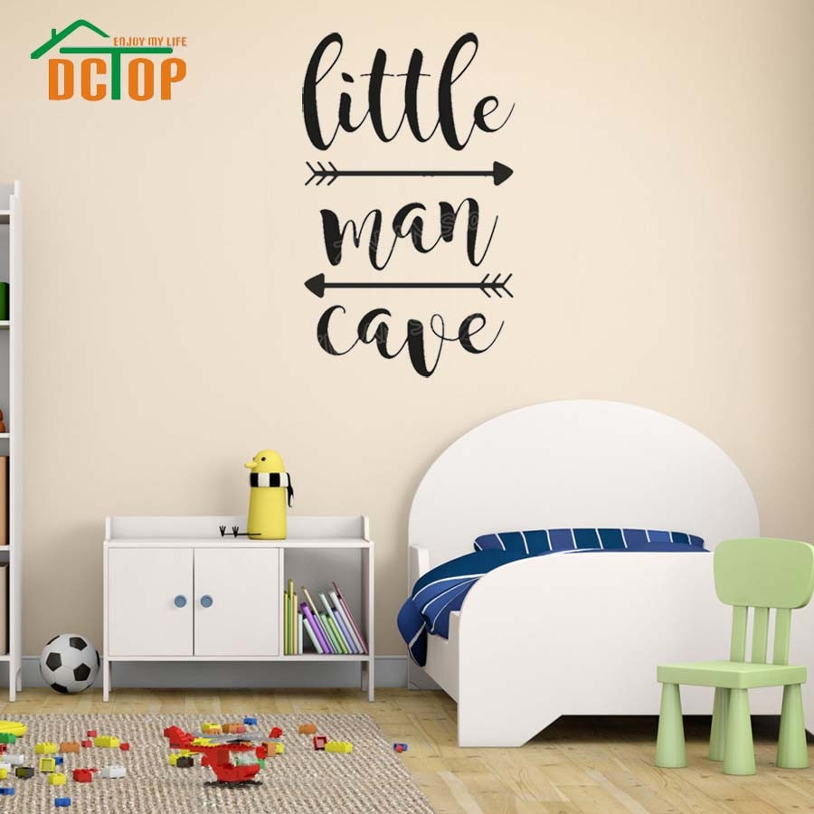 Baby Boy Wall Decor Stickers
 Aliexpress Buy Little Man Cave Wall Decals Kids room