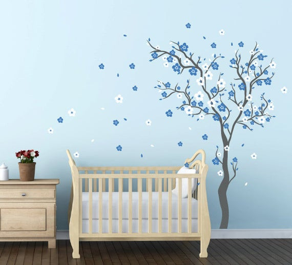 Baby Boy Wall Decor Stickers
 Baby Boy Nursery Ideas Cherry Blossom Wall Decal Wall