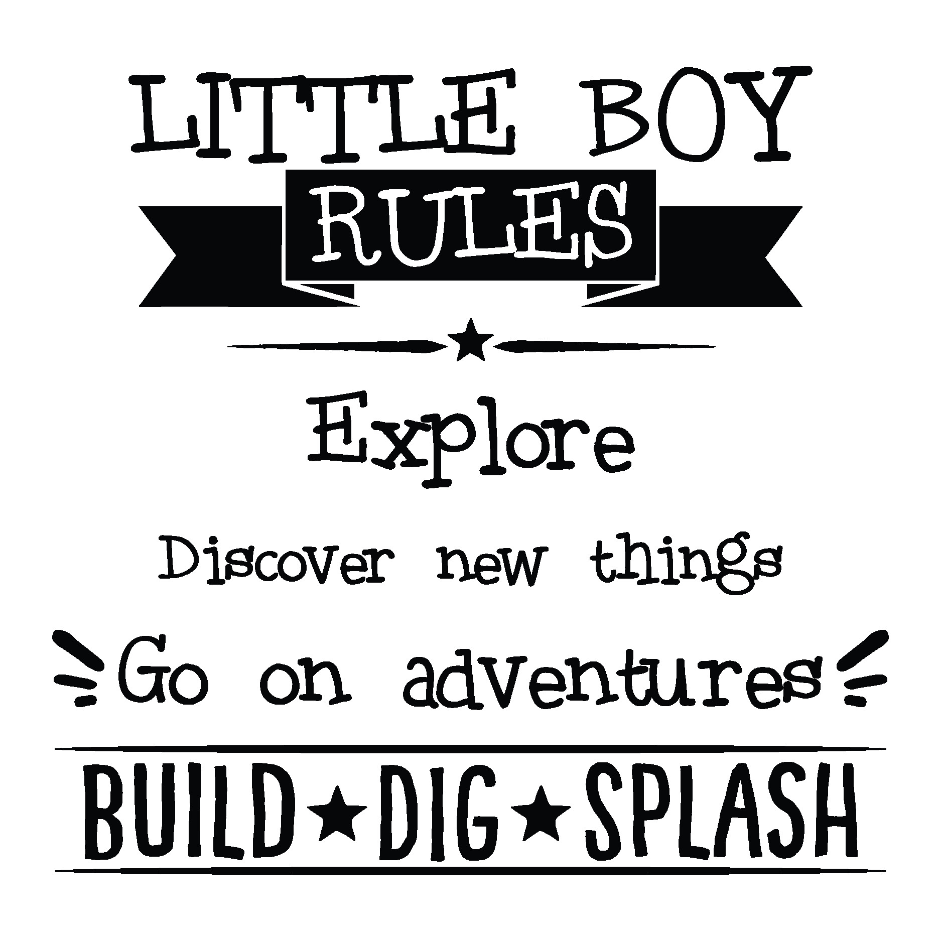 Baby Boys Quotes
 Little Boy Rules Wall Quotes™ Decal