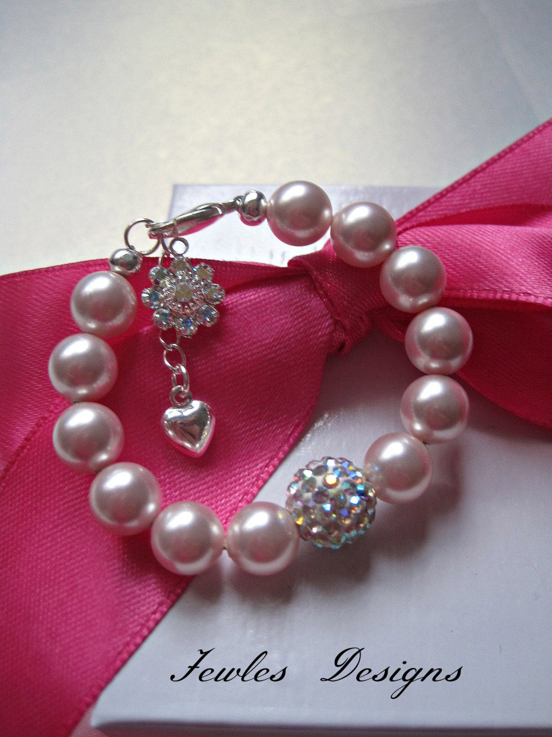 Baby Bracelets For Girl
 Infant Jewelry SWAROVSKI Baby bracelet Baptism flower girl