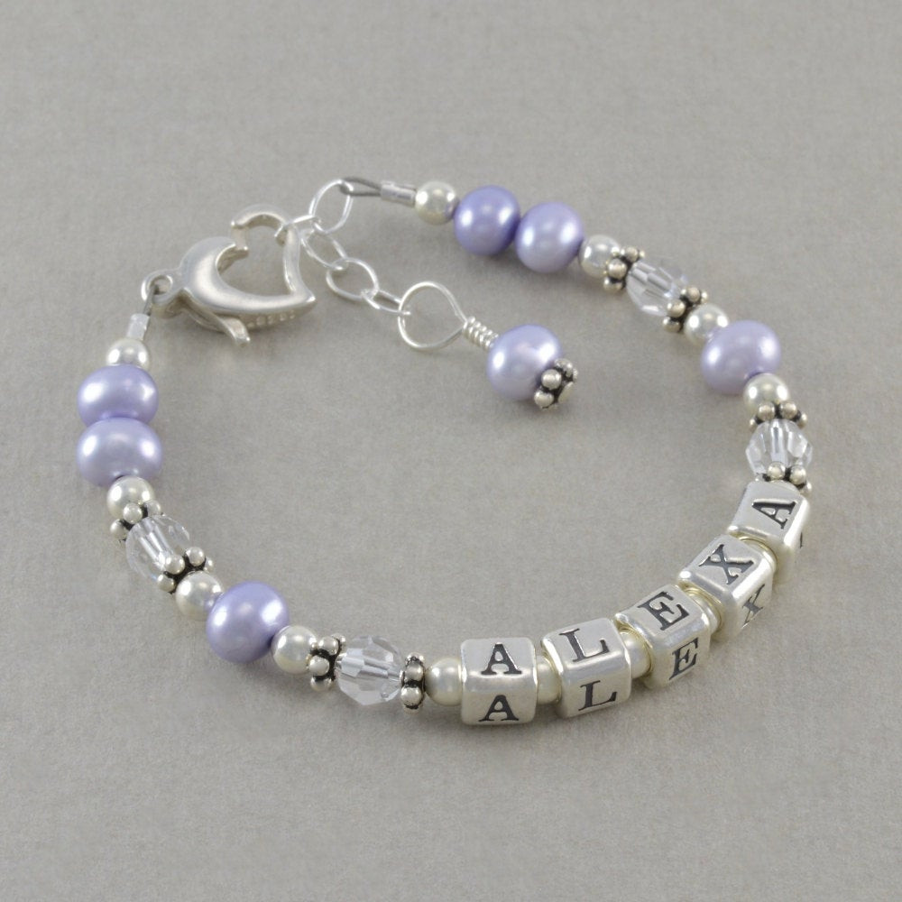 Baby Bracelets For Girl
 Baby Girl Gift Baby Name Bracelet Sterling by