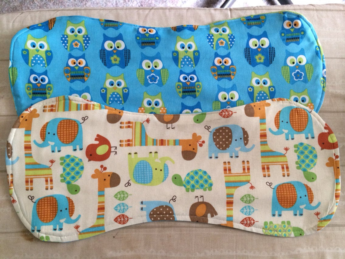 Baby Burp Cloths DIY
 3 Homemade Baby Burp Cloths by MKShomemadeBabyBlank on Etsy