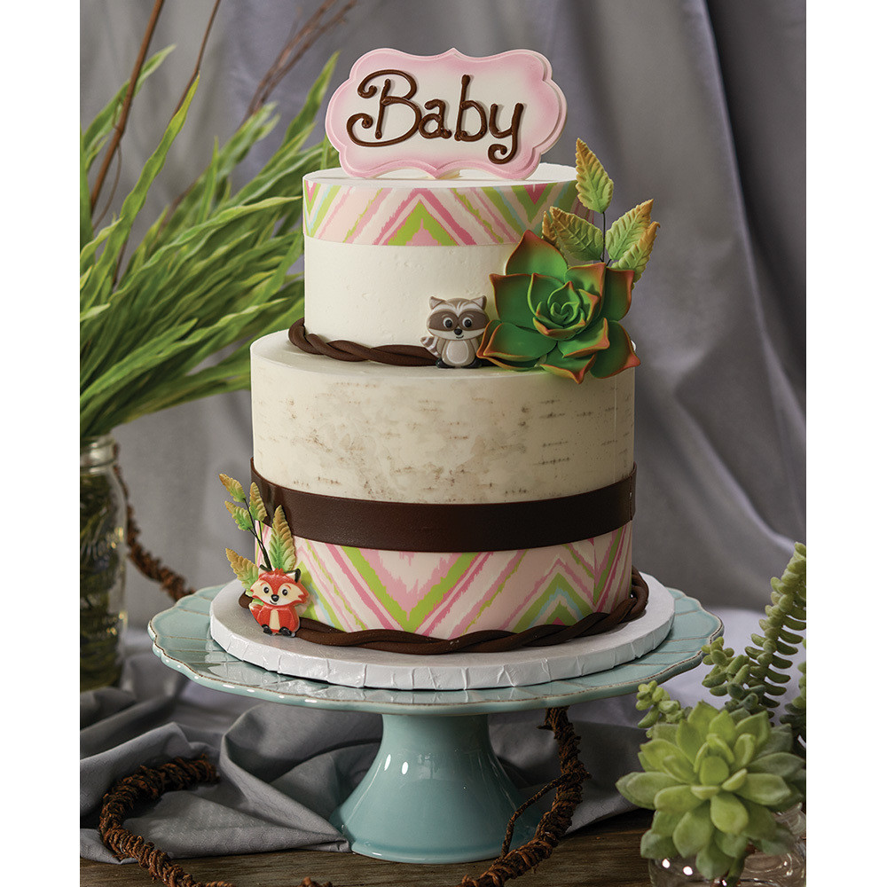 Baby Cake Decorations Ideas
 Boho Baby Shower 2 Tier Cake Design