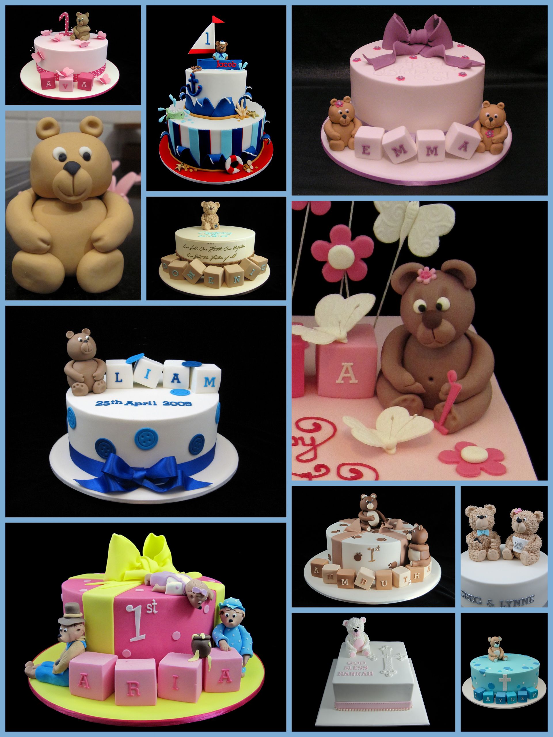 Baby Cake Decorations Ideas
 fondant teddy bear