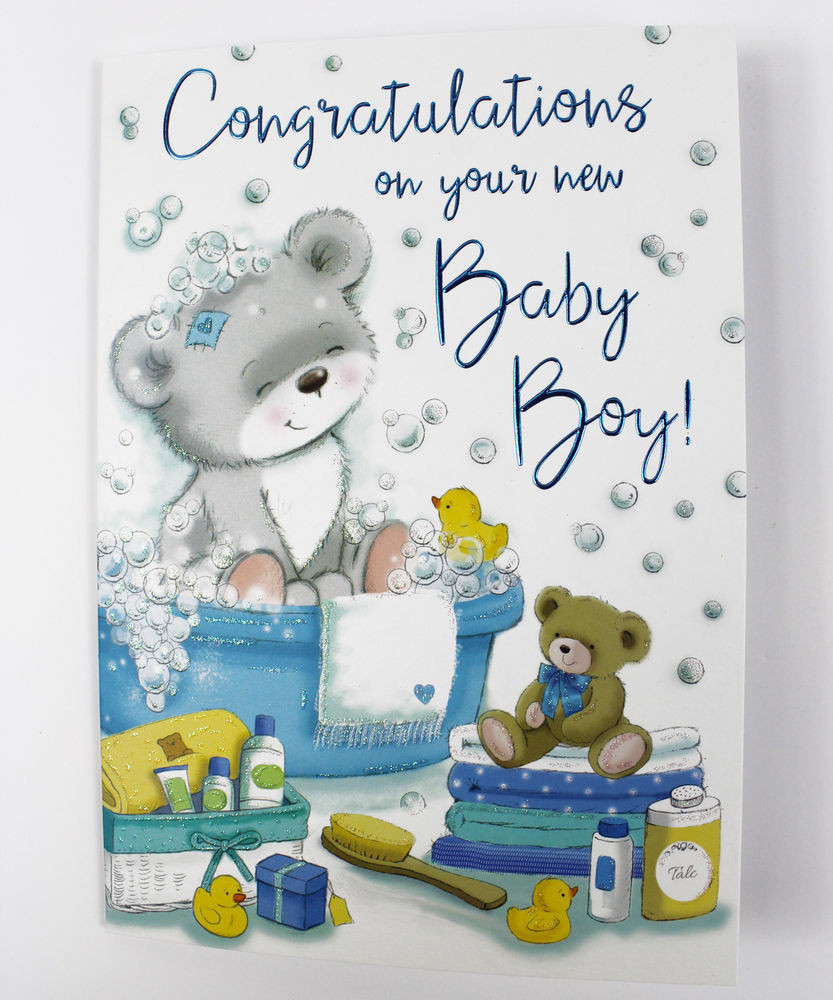 Baby Congrats Gift
 Congratulations Your New Baby Boy Greeting Card