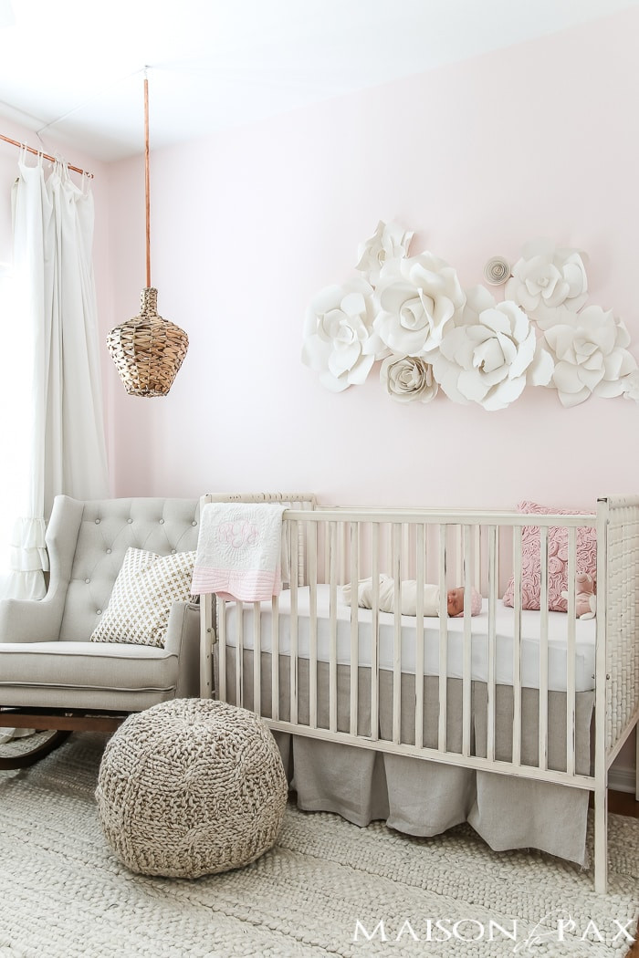 Baby Decor For Nursery
 Blush Nursery with Neutral Textures Maison de Pax