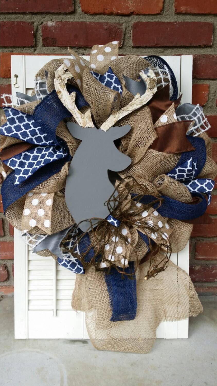 Baby Deer Decor
 Woodland Deer Nursery Decor Deer Baby Shower Decor Burlap Gray