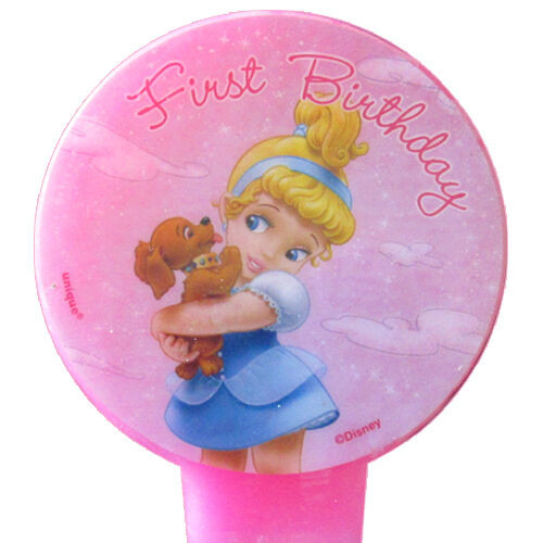 Baby Disney Party Supplies
 DISNEY PRINCESS BABIES CINDERELLA 1st BIRTHDAY CAKE CANDLE