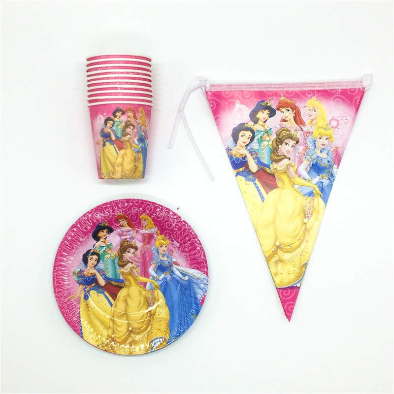 Baby Disney Party Supplies
 Disney Six Princess Theme 30Pcs Lot Snow White Tableware