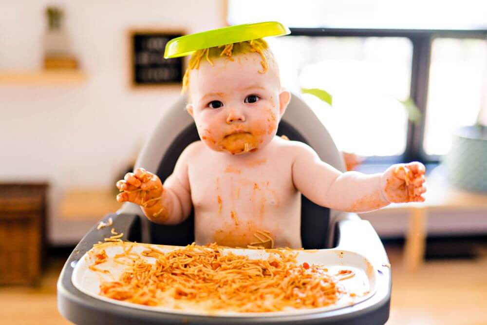 Baby Eating Spaghetti
 Love Food Hate Waste
