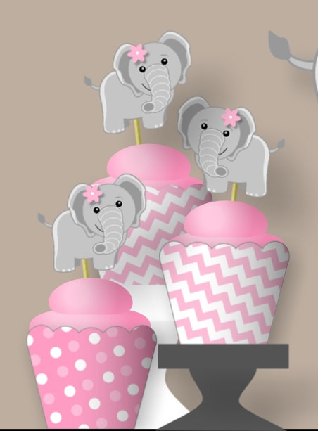 Baby Elephant Party Decorations
 Pink Elephant 1st Birthday Party or Baby Shower Decorations