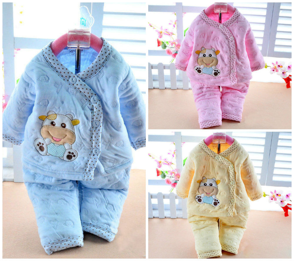 Baby Fashion
 cotton warm 2 pcs Newborn Baby Clothes Girls Boys Winter