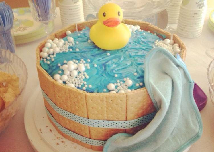 Baby Food Cake Recipes
 Rubber ducky baby shower cake Recipe by grace windu Cookpad