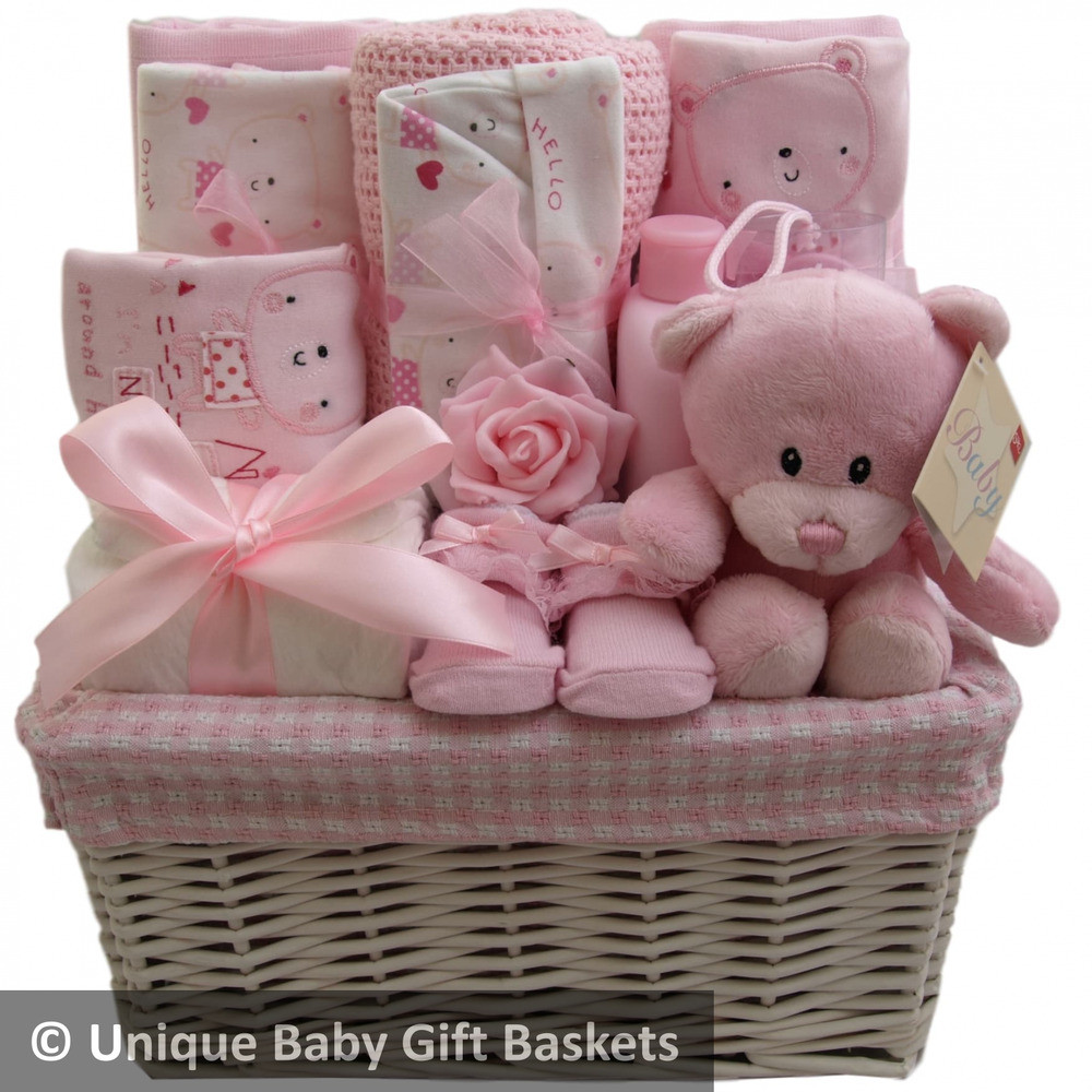 Baby Gift Baskets
 Hospital new born essentials with layette set girl baby