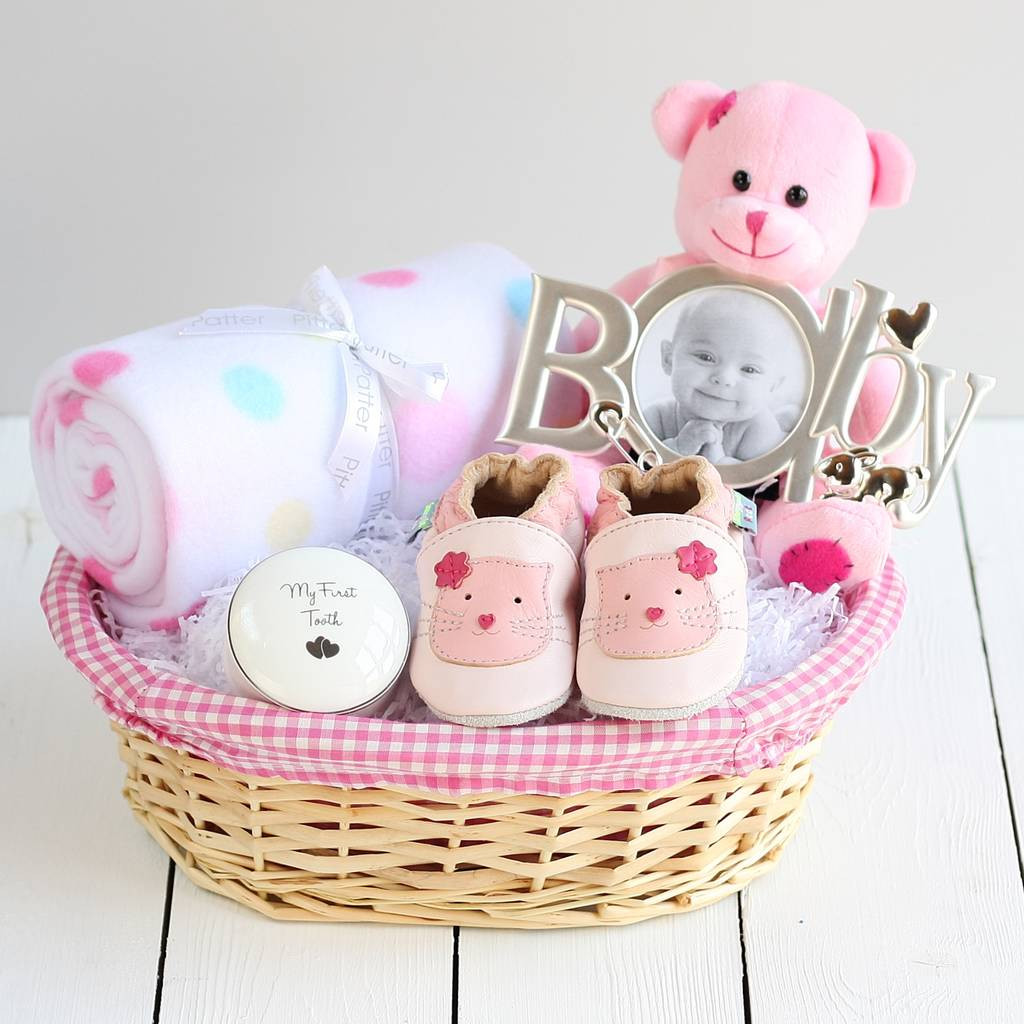 Baby Gift Baskets
 deluxe girl new baby t basket by snuggle feet